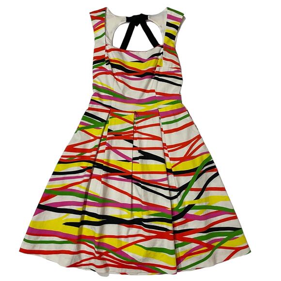 David Meister Multicolor Sleeveless Fit and Flare Dress - 2 - Picture 6 of 13